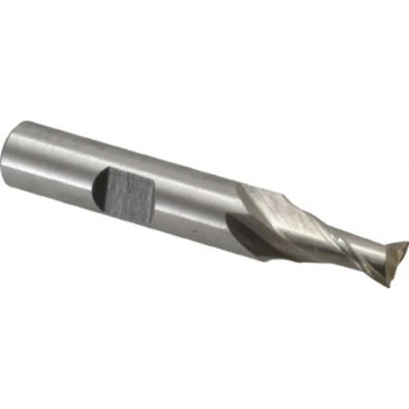 Value Collection 7mm, 9/16 LOC, 3/8 Shank Diam, 2-5/16 OAL, 2 Flute, High Speed Steel Square End Mill Single End, Unc...